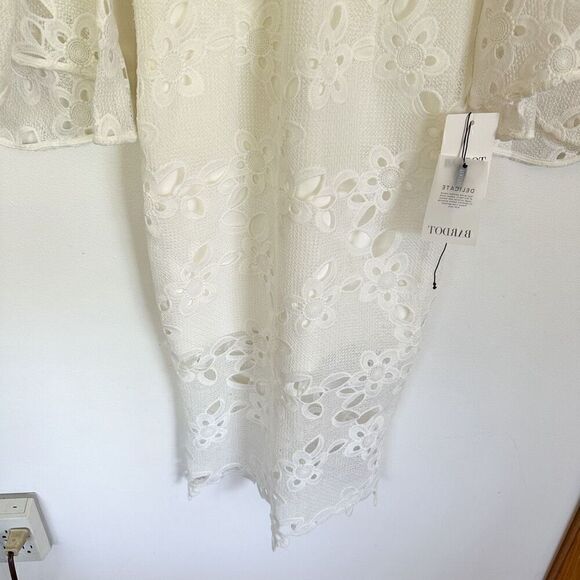 Bardot Women's Indra Ivory Crochet Lace Midi Dress - Picture 5 of 13